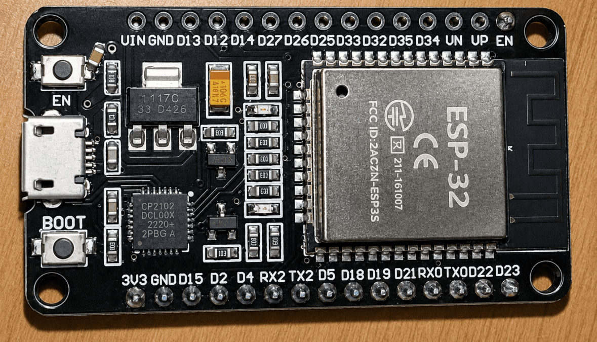 Placa ESP32 com Wi-Fi e Bluetooth para projetos de IoT
