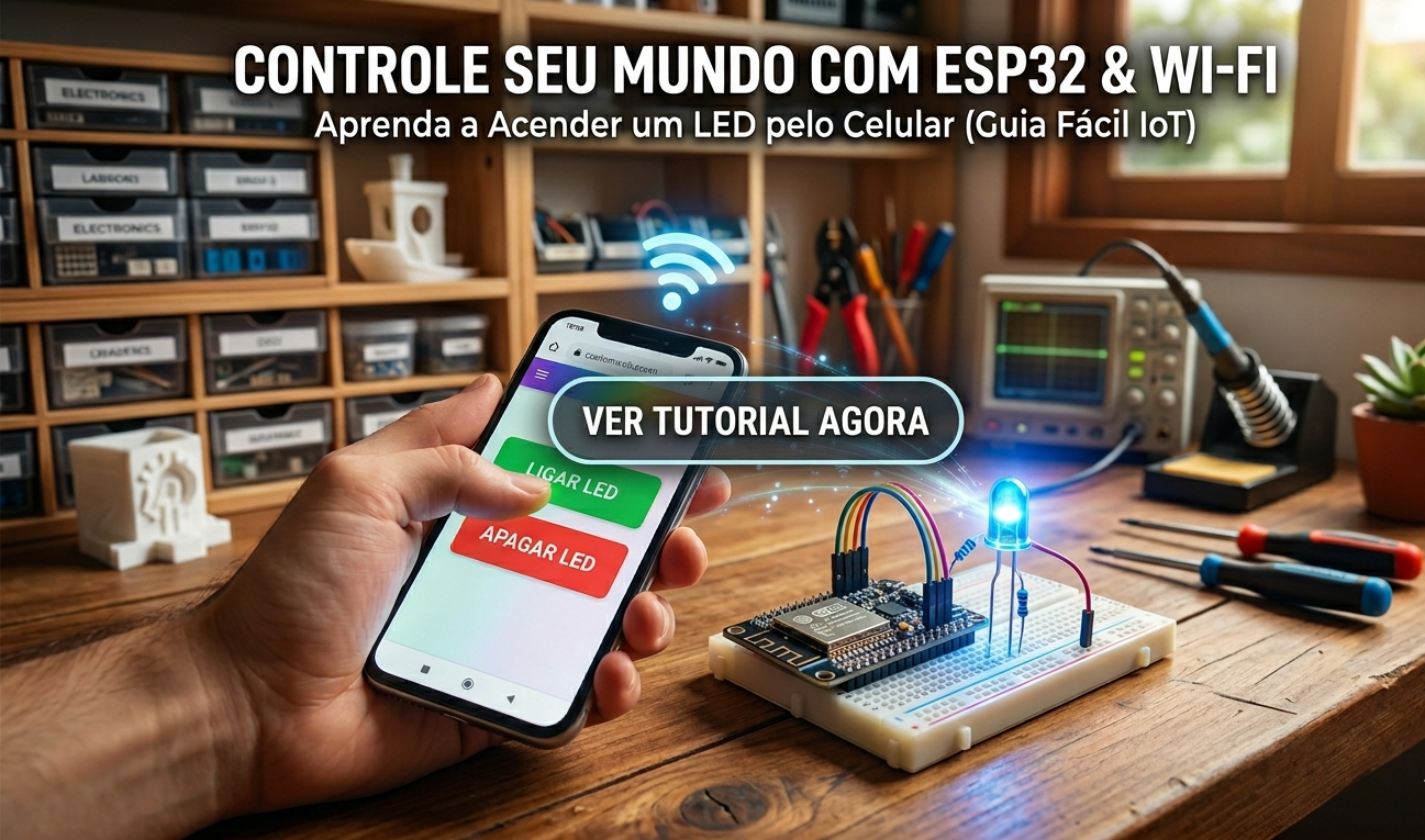 Como Controlar um LED pelo Celular com ESP32 via Wi-Fi (Guia Fácil e Prático)