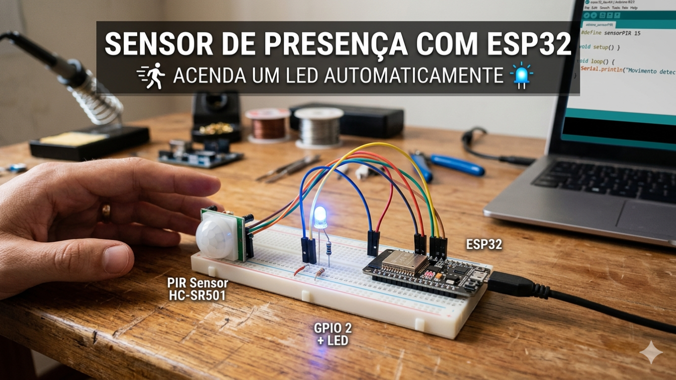 Sensor de Presença com ESP32: Acenda um LED Automaticamente