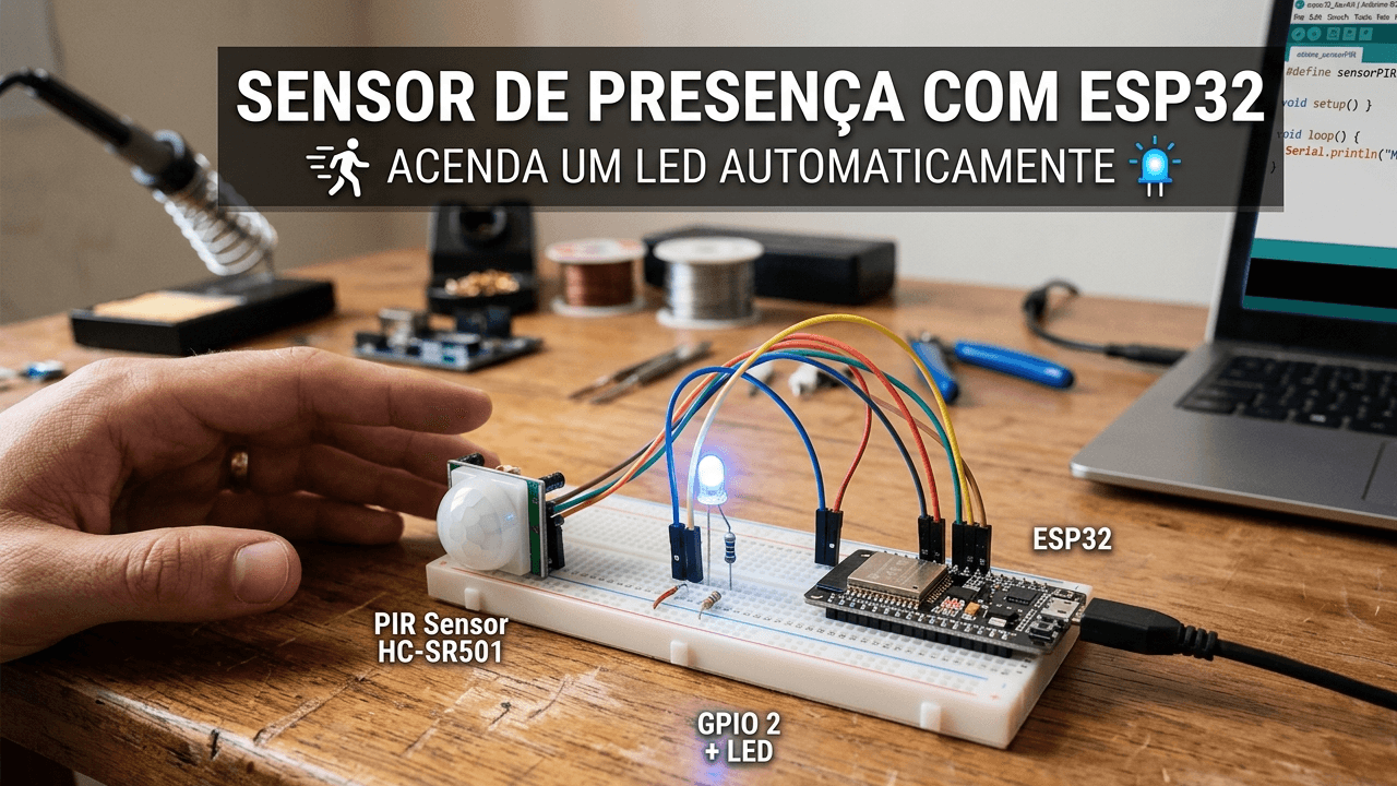Sensor de Presença com ESP32: Acenda um LED Automaticamente
