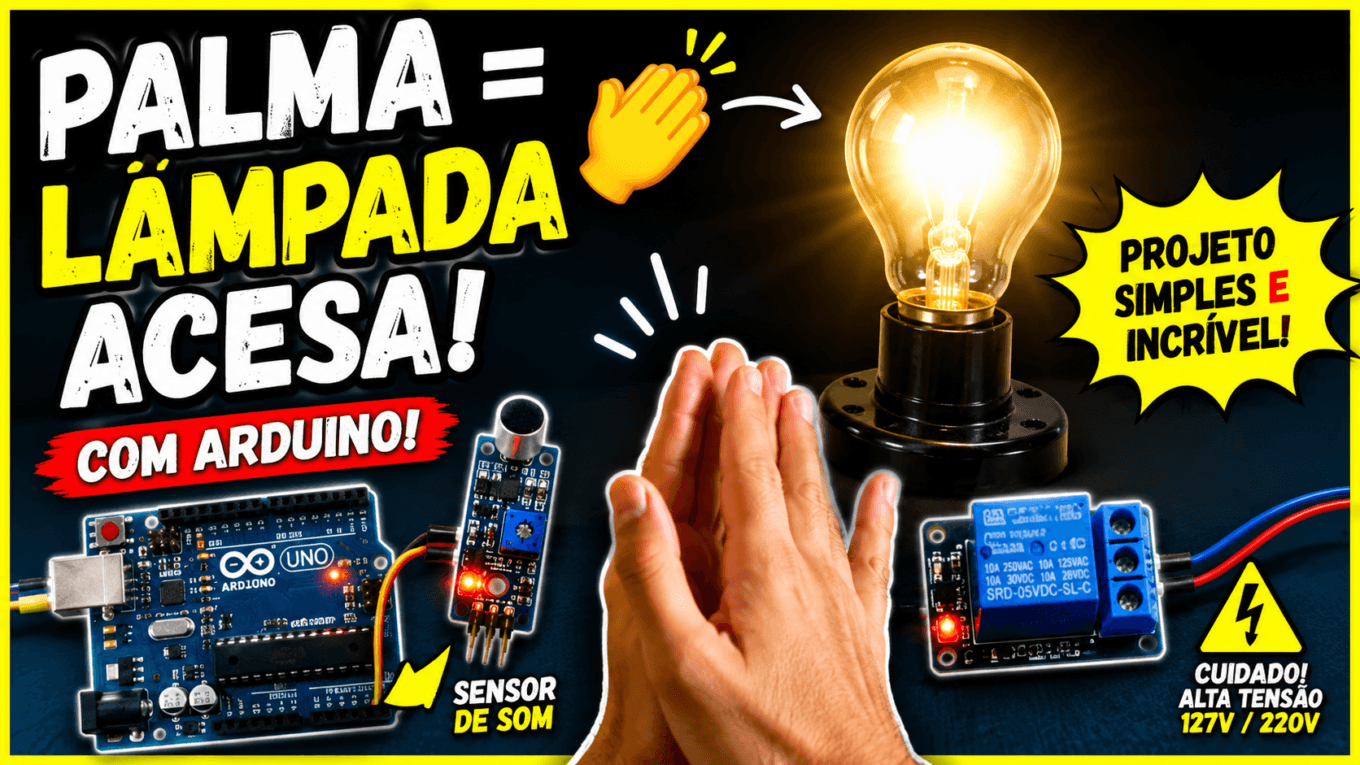 Como ligar uma lâmpada com palmas usando Arduino